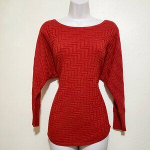 Textured Holiday Sweater Size Med Tall